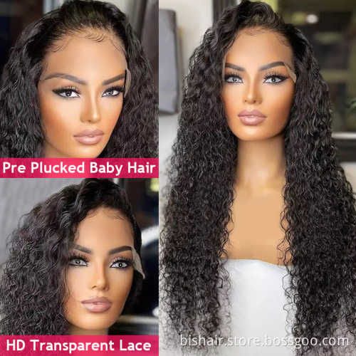 Wholesale Kinky Curly Wigs For Women BIS Curly Hair For Black Women 100% Brazilian Human Hair Wigs 13X4 Lace Frontal Wig